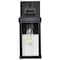 Nuvo Corning 1-Lgt Medium Wall Lantern - Matte Black / Clear Glass 60/7371 - alternate 4